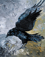 Crow, 20 x 16 inches, SOLD
