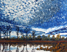 Eagle Marsh brush, 16 x 20 inches, SOLD