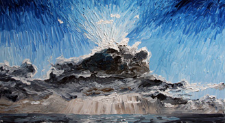 Photon Volcano, 14 x 24 inches, $600.00